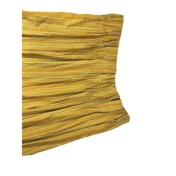 Vintage or Antique Set 4 Twill Heavy Curtains Drapes Pinch Pleat Gold Stripe HTF - Picture 10 of 12